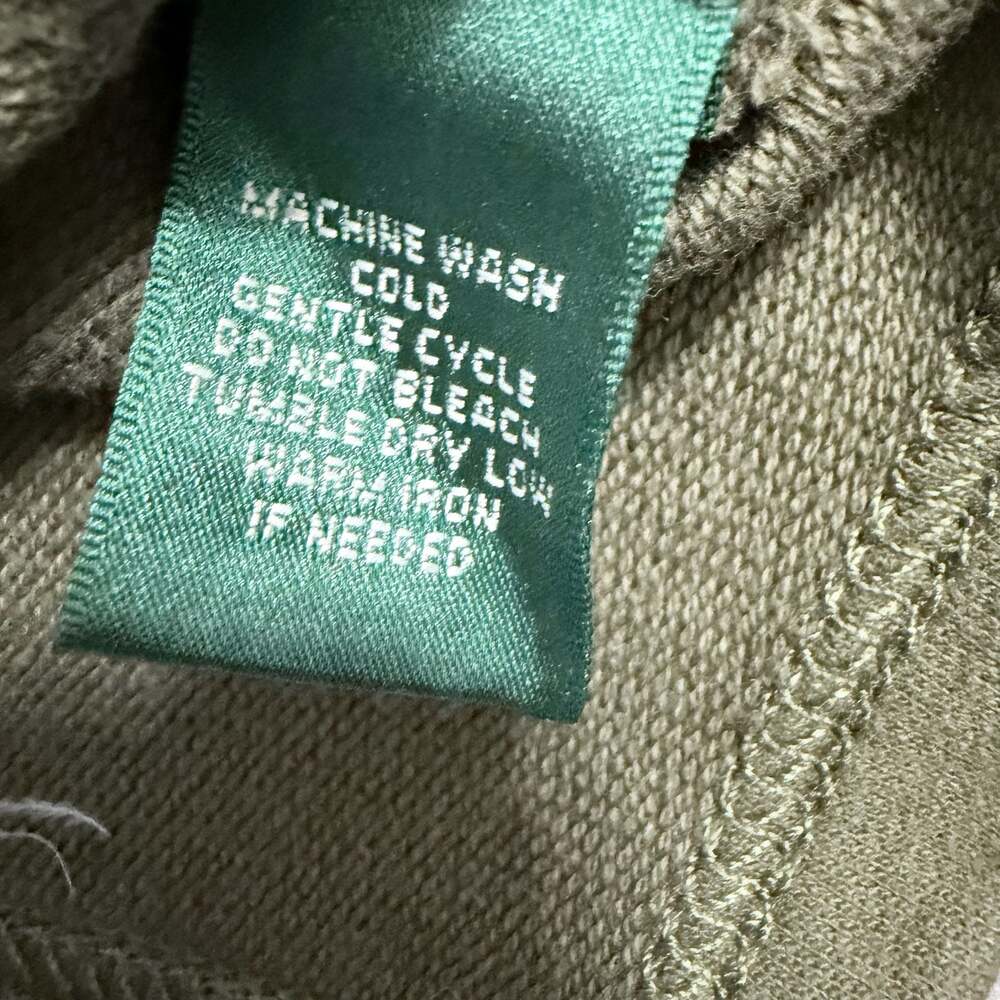 Lauren Ralph Lauren Olive Green Cotton Full Zip Military Style Pocket Jacket L - Picture 4 of 8